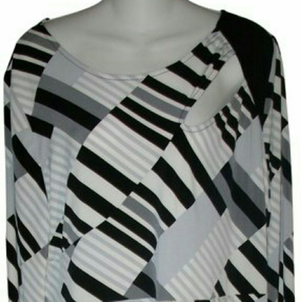 Lane Bryant Geometric Max Studio Sleeveless Printe